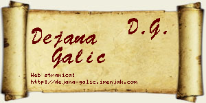 Dejana Galić vizit kartica